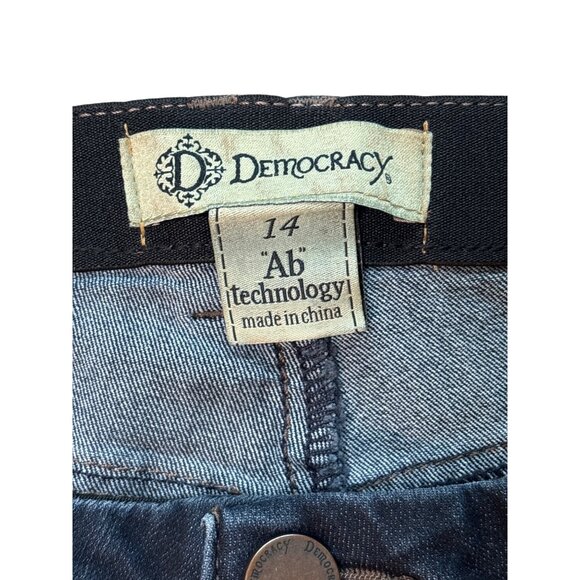 Democracy Jeans Womens Size 14 Ab Technology‎ Dark Wash Skinny Leg Ankle Skimmer - Picture 6 of 10